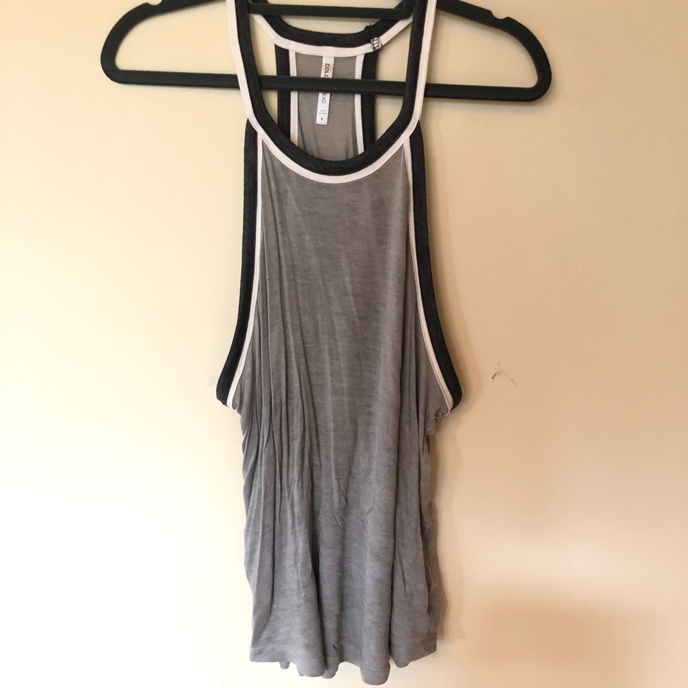 Grey high neck tank